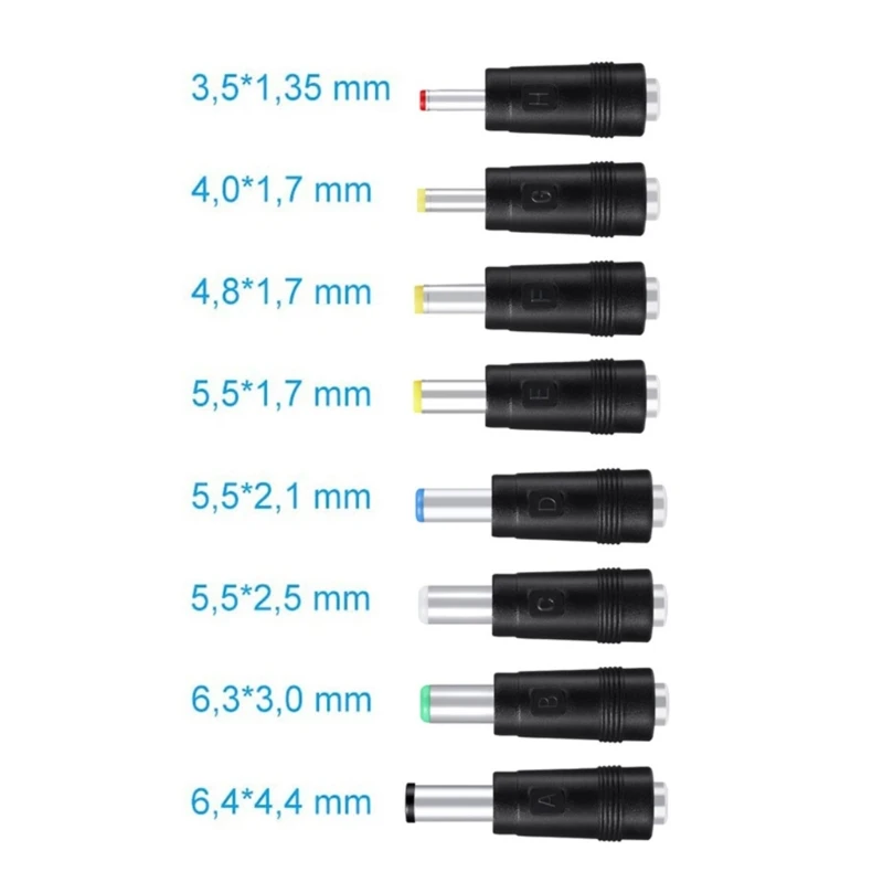 Multipurpose 5.5x2.1mm Charging Cord Wire Power Cable with DC5525 4017 4817 5521 Adapters for 1V-36V 3A Product P9JD