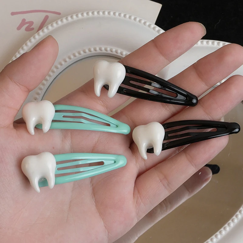 Delicate Bangs Clip Tooth Y2K Barrettes Clip Harajuku Hairpin Sweet Girls Hair Harajuku Lady Mini Tooth