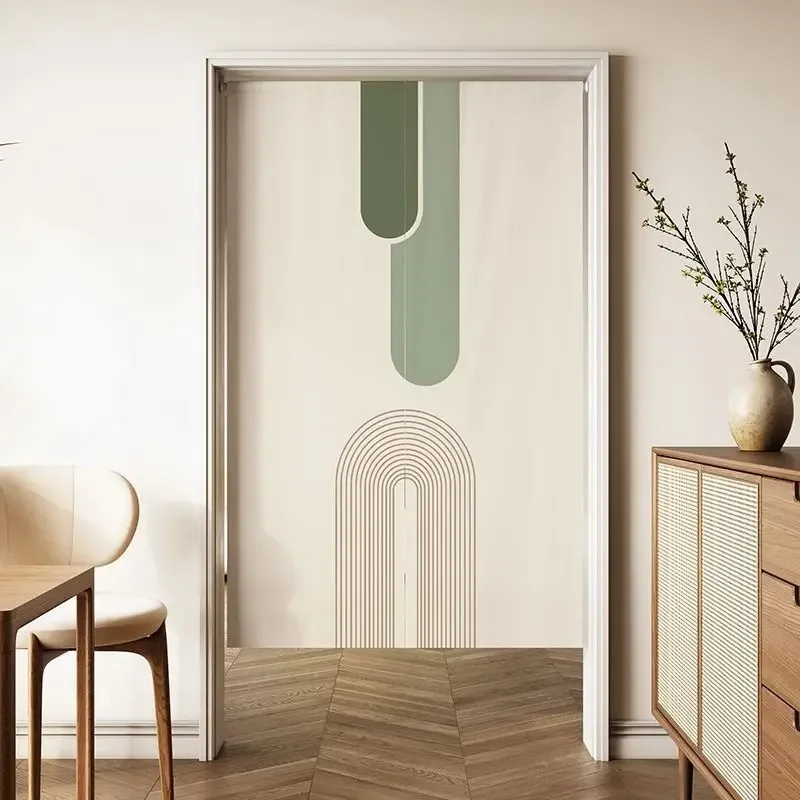 VIKAMA Rideau demi-porte imprimé chat, séparateur de pièce pour chambre à coucher, cuisine, salle de bain, entrée, décoration intérieure