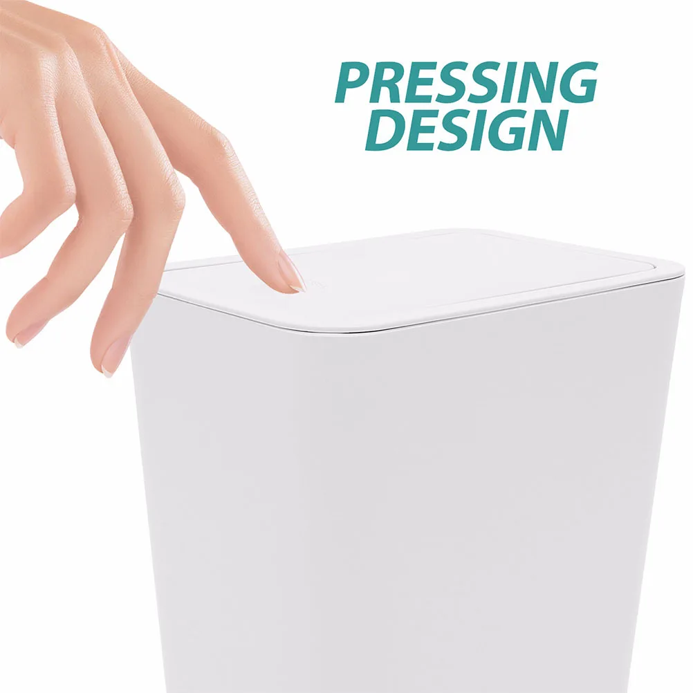

3pcs Press Top Trash Bucket Thickened Garbage Can for Kitchen Room Office Bathroom Waste Storage Home Accessories