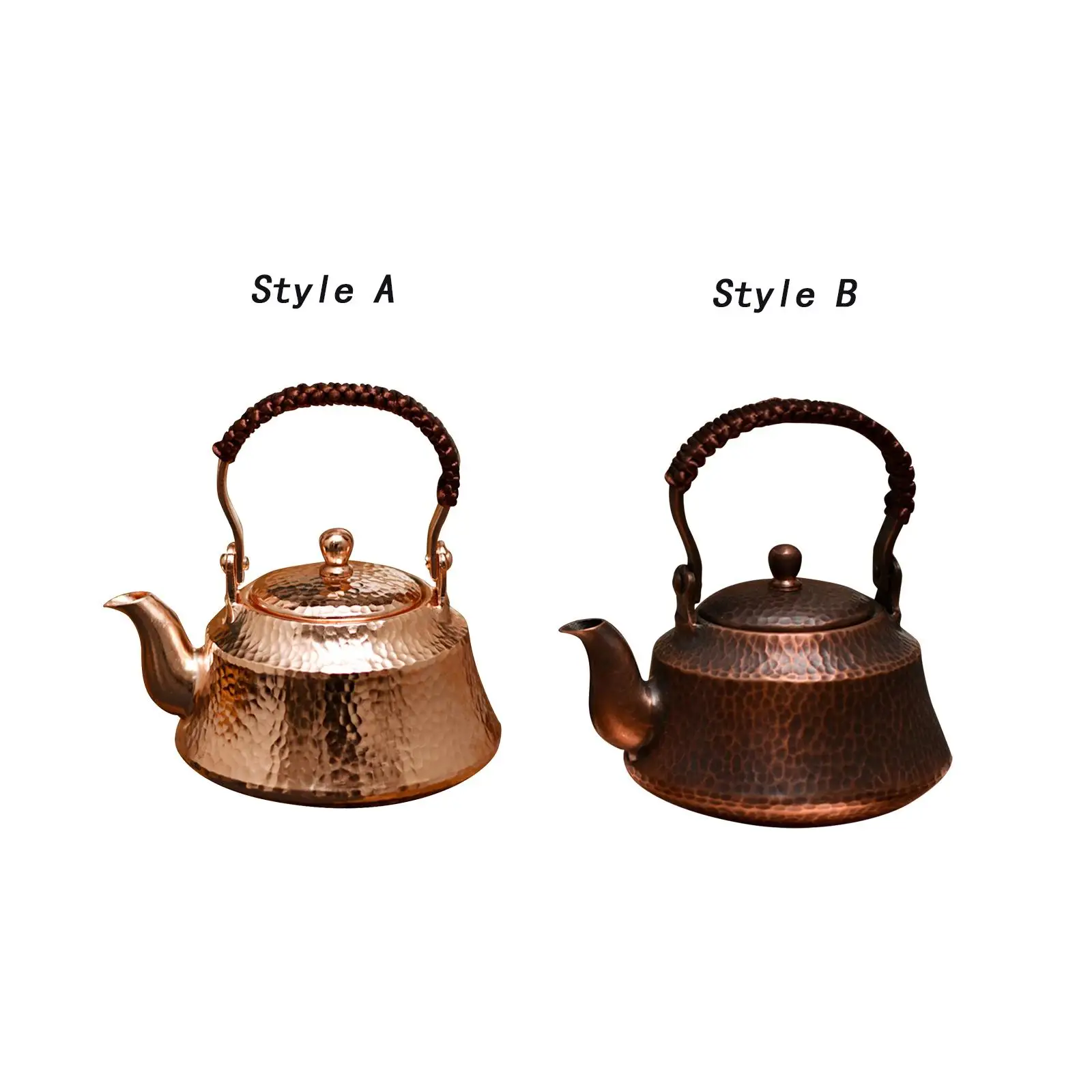 

Copper Teapot Kung Fu Tea Pot 400ml with Handle Stoves Top Water Kettle Hot Water Kettle Teawear for Kitchen Outdoor Home