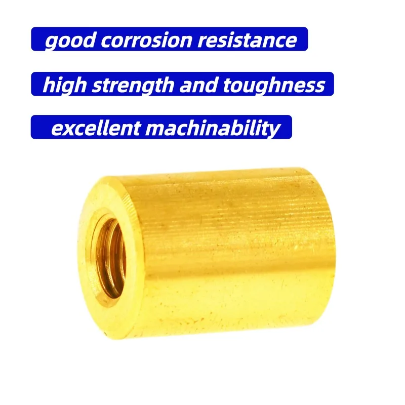 1/4pcs M4 M5 M6 Brass Standoff Spacer Double Pass Hollow Pillar Female Thread Round Brass Stud Spacing Screw Thumb Nut L4-100mm