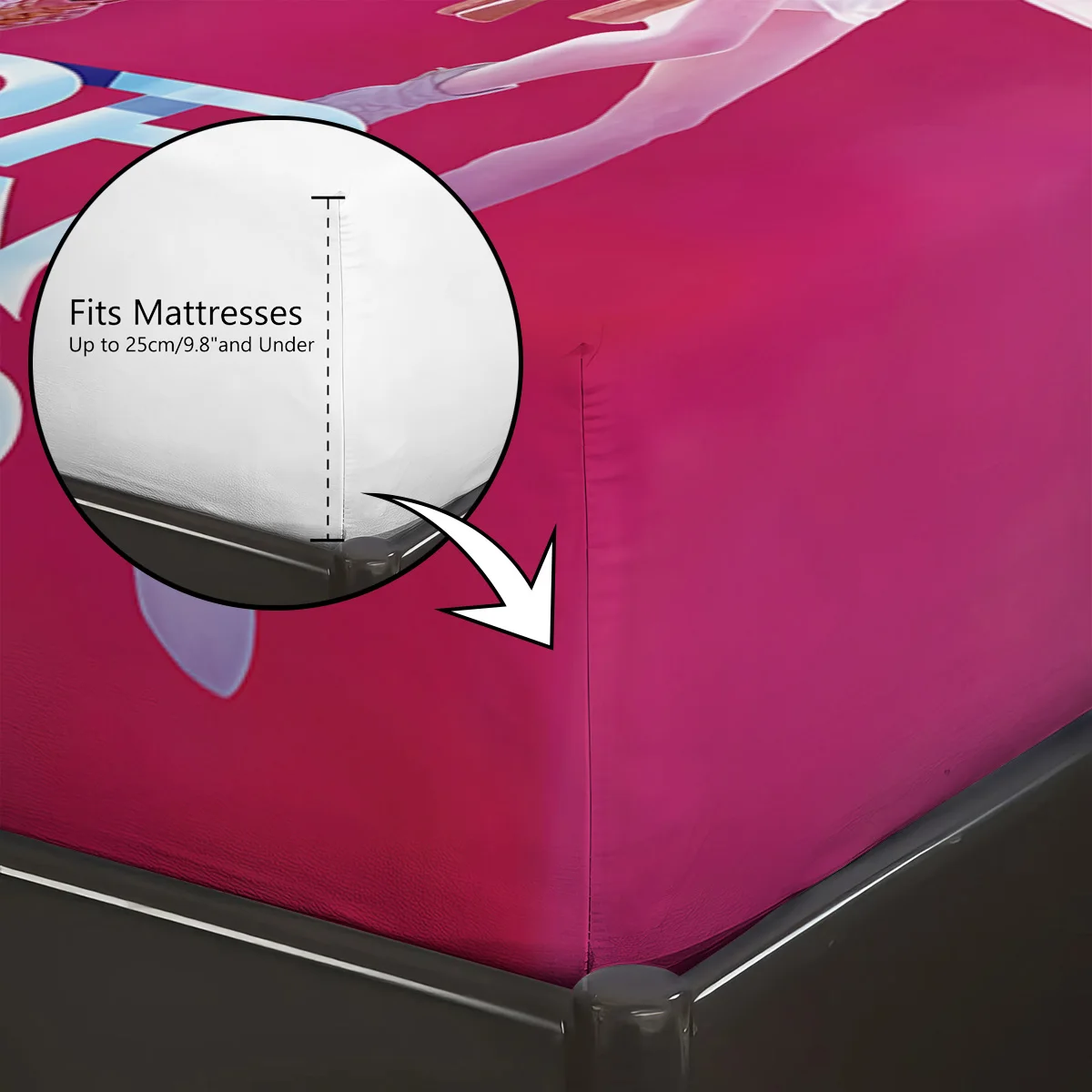 3pcsK-Pop شيطان الصيادين المطبوعة coreless المجهزة ورقة مجموعة متعددة الحجم لينة غطاء السرير غرفة نوم الفراش الديكور آلة قابل للغسل #6