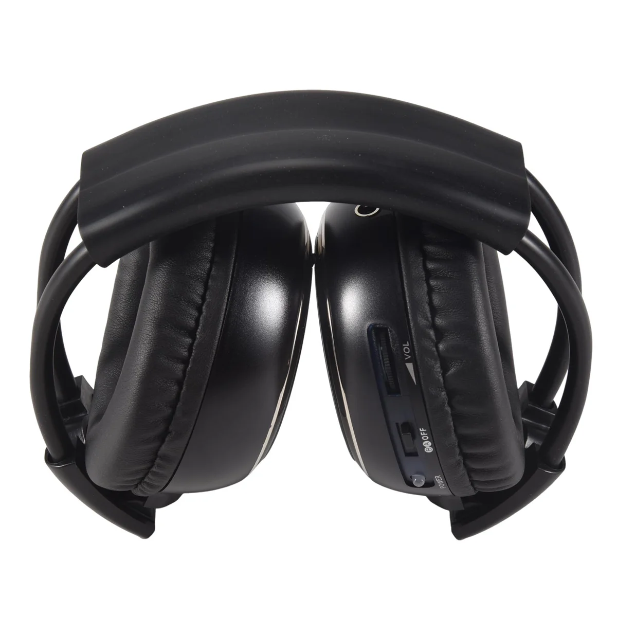 Neu 2 x Doppel-Infrarot-Stereo-Headset für kabellose Kopfhörer, IR-Auto-DVD-Player, Kopfstütze, Schwarz