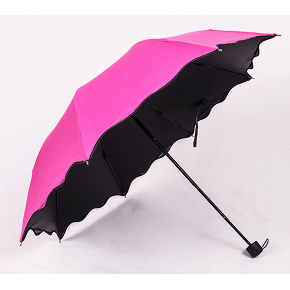 

Umbrella Bloom When Exposed To Water Compact Foldable Rain Sun Protection 8 Ribs Alloy Frame Waterproof UV Blocking Vinyl