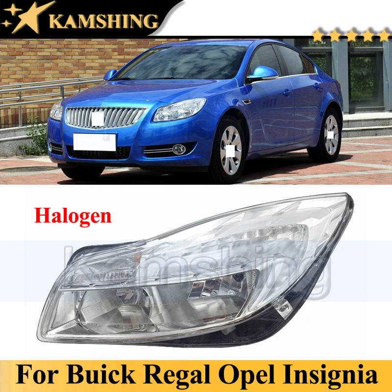 Kamshing 5 or 8 Pins Halogen Head Light Head Lamp For Buick Regal Opel Insignia 2009-2013-2016 Headlight Headlamp Turn Light