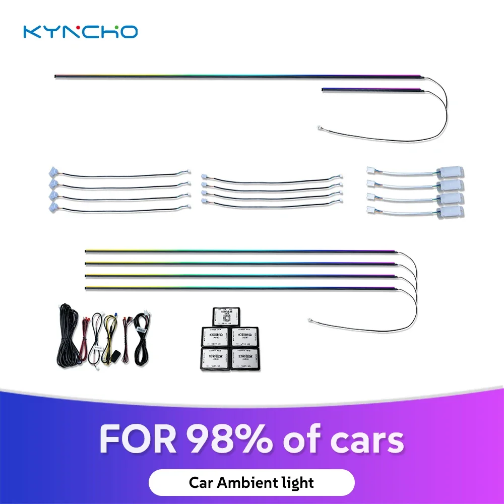 KYNCHO K3 K4 LED Neon Light Universal  Ambient Illumination System Car Ambient Light Compatible  Vehicle Models Interior Light