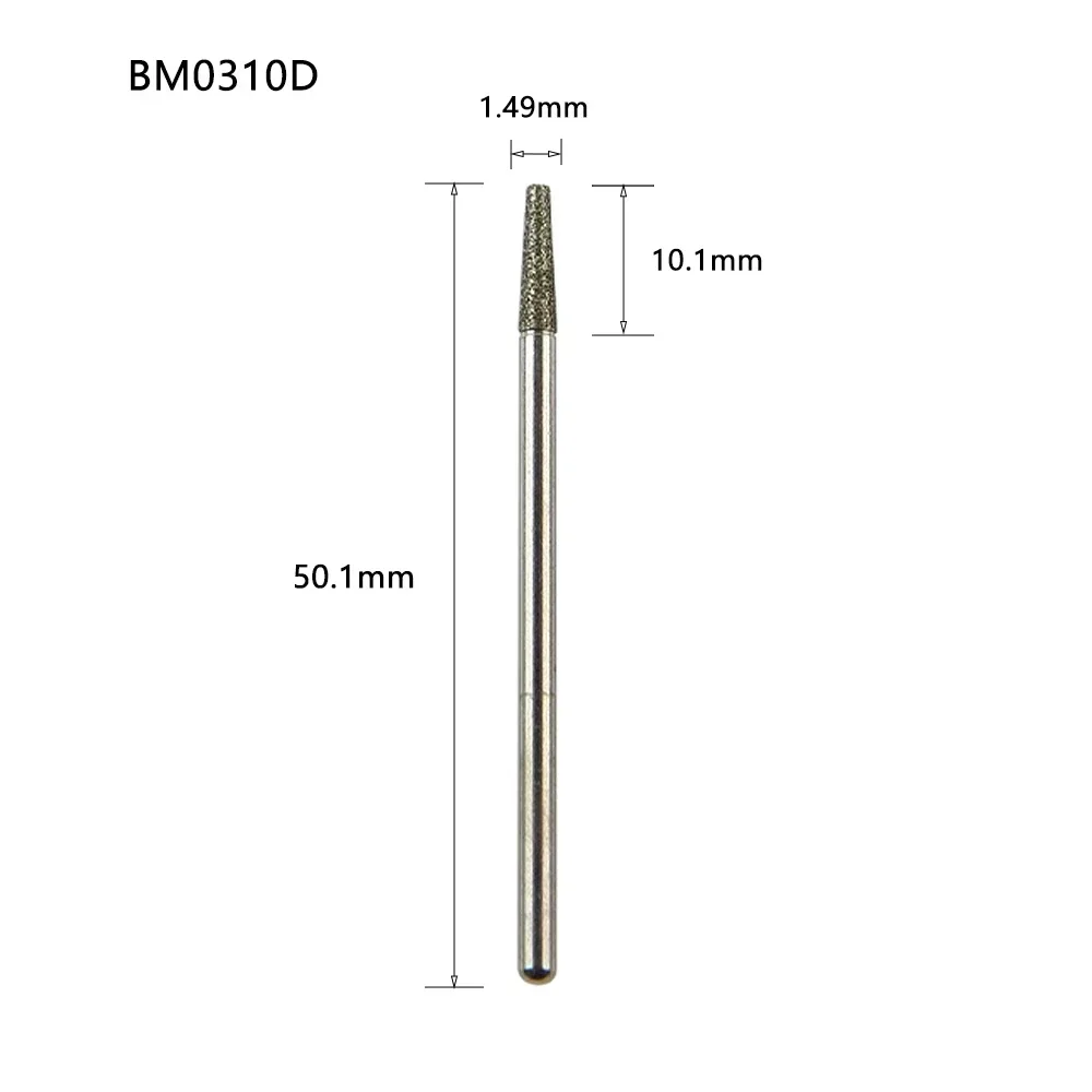 Diamond Grinding Burr Bit Set， Rotary Tool Accessories Stone Carving Set， Shank for Stone Ceramic Glass Carving, Grinding