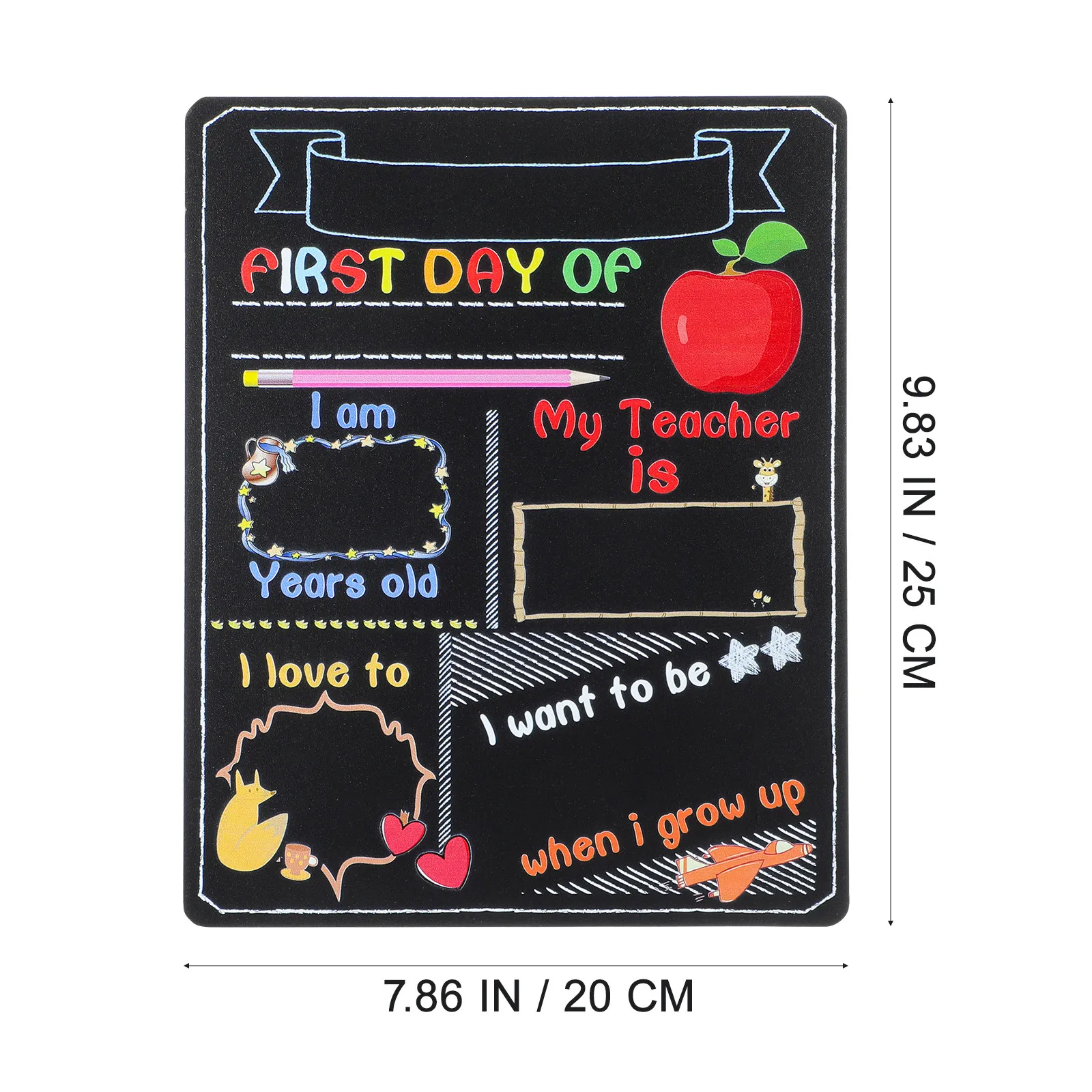 Dual Surface Blackboard Small Space Saving Chalkboard for Living Room Office Study Area Home Decoration Message Board Learning