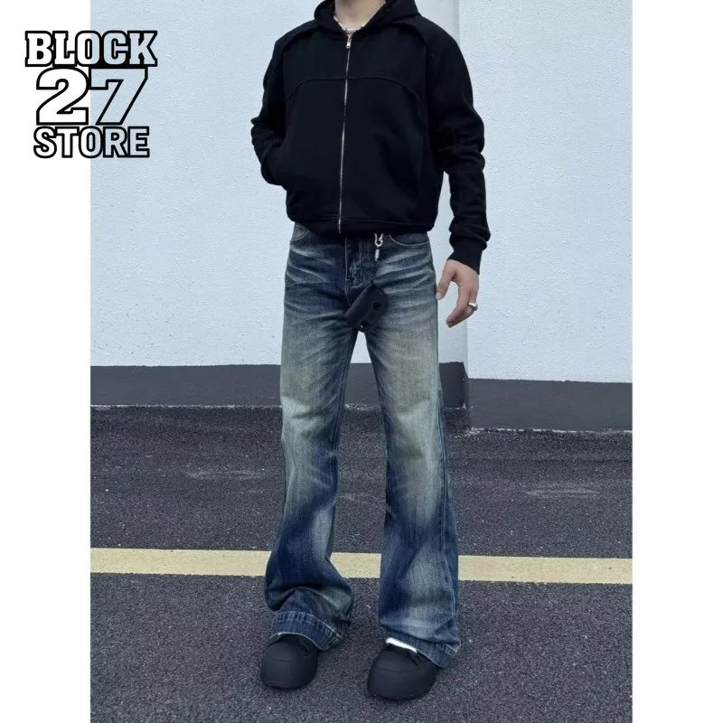 

Mens Jeans Harajuku Hong Kong Style Summer New Letter Print Denim Pants Hip Hop Ins High Street Trendy Bad Boy Long Trousers New