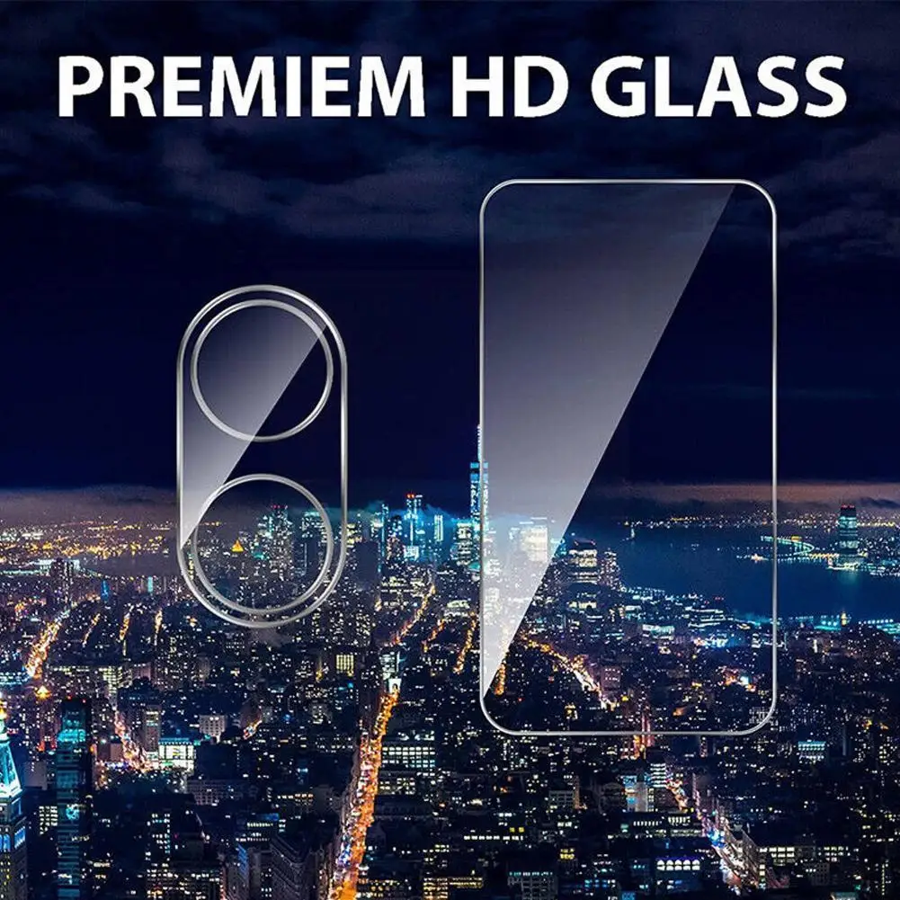 2 In 1 For OPPO Find N2 Flip Tempered Glass Screen Protector Camera Lens Protector Anti-fingerprint/oil Stain Protective Fi J4D4