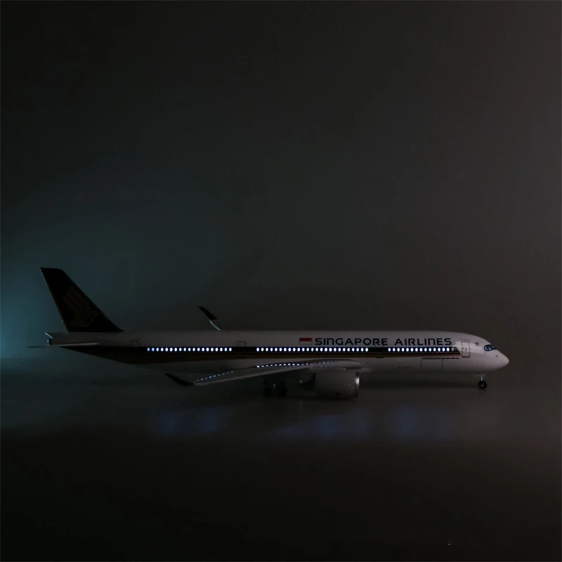 With Wheeled Light 47cm Singapore Airlines A350 Simulation Of a Civil Airliner Aircraft Model Airbus Scale 1:142 Collection Gift