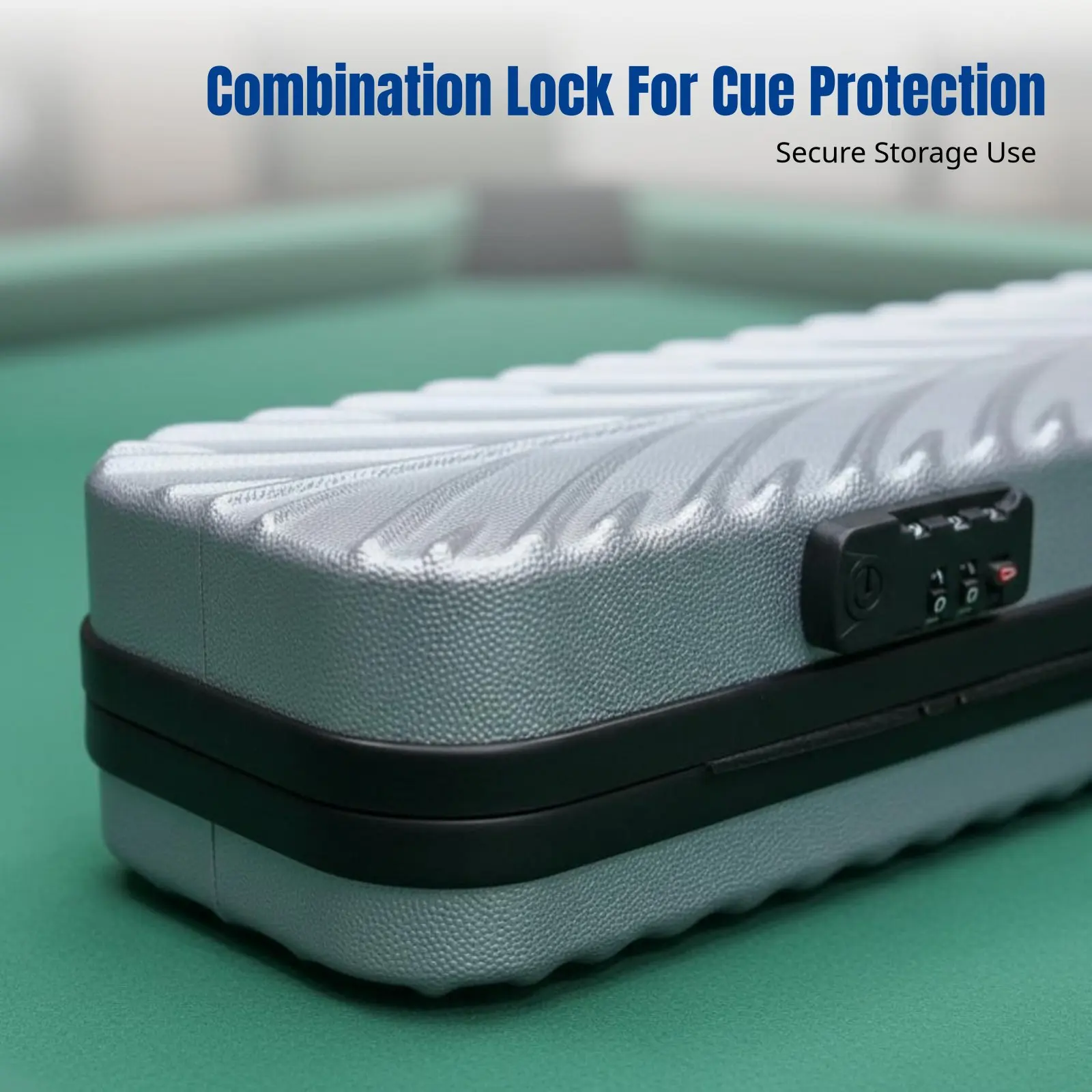 

Pool Cue Case, Split Design, Large Head, Combination Lock, Multi-Color, Portable, Secure, Professional Use