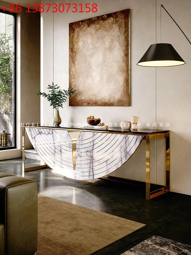 Italian light luxury living room modern simple entrance main entrance entrance platform