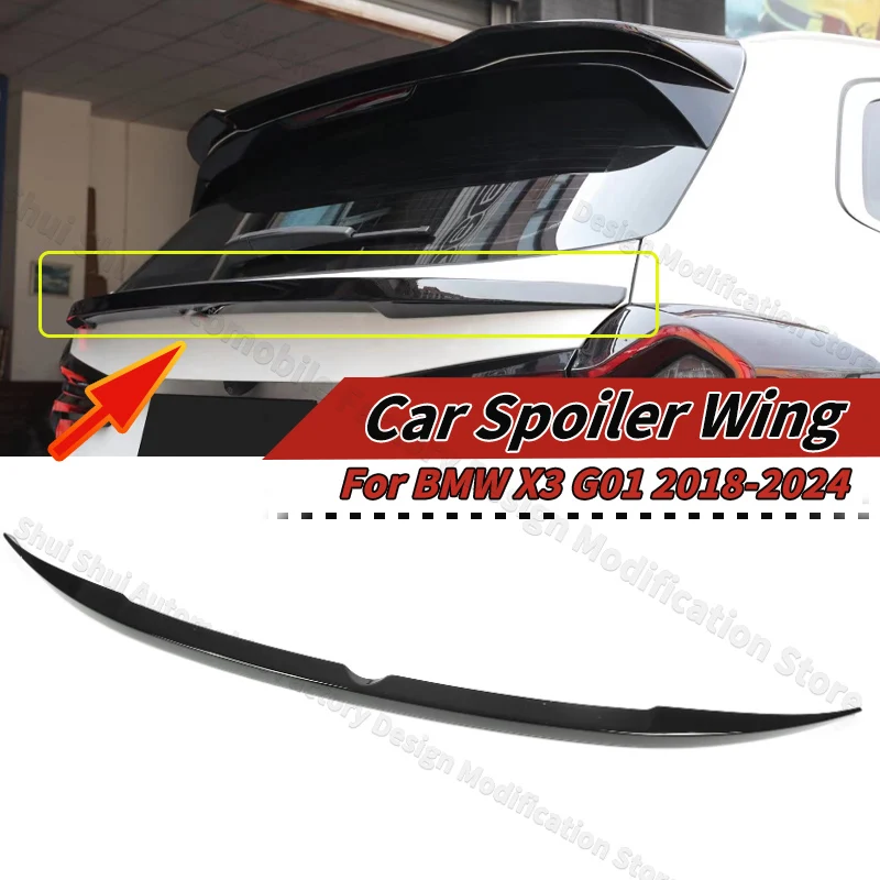 

Задний спойлер багажника, крыло, губа для BMW X3 G01 2018 2019 2020 2021 2022 2023 2024, защитная доска автомобиля, крышка, обвесы, детали для тюнинга