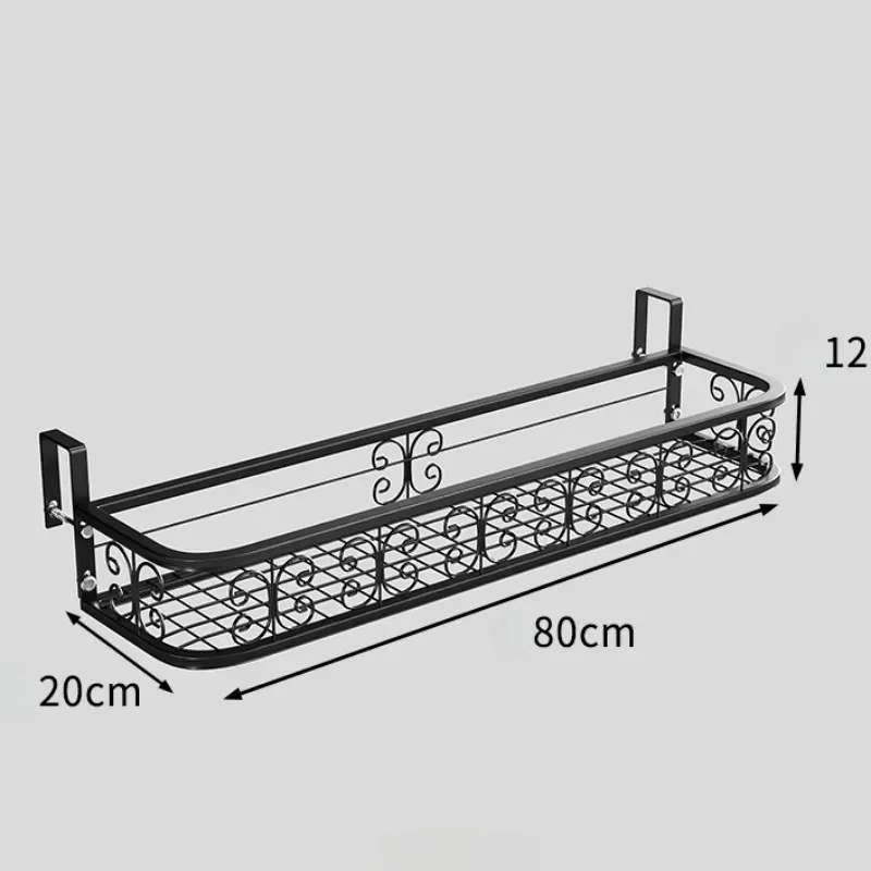 For Flower  Placement Balcony Guardrail Hanging Type Succulent Iron Art Small Pot Indoor and Outdoor Plant  Decorative Greenery