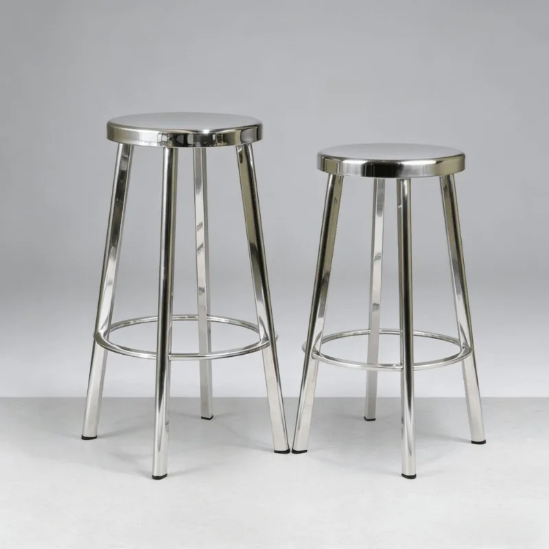 Stainless steel high chair bar stool cafe milk tea shop stainless steel