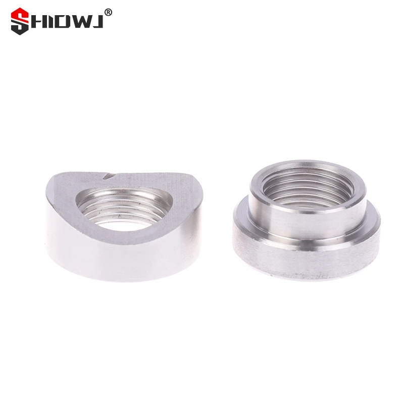 Oxygen Sensor Stainless Steels Bung Plug Nut Stepped Mounting Cap Kit Plug Nut Plug Wideband Nut Fitting Weld Bungs M18X1.5