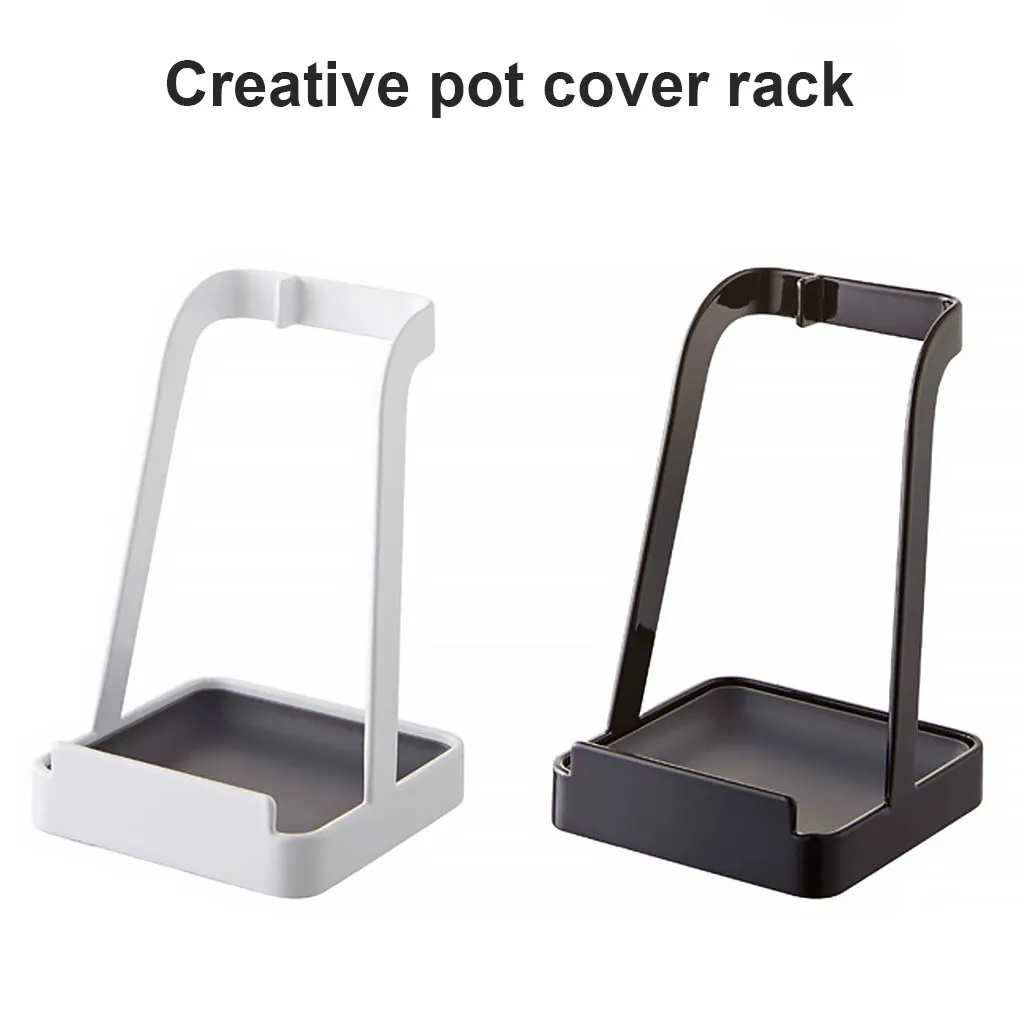 حامل مغرفة المنزل، حامل ملعقة شوربة، غطاء صينية، حامل ملعقة، منظم أدوات المطبخ، رف غطاء الوعاء، أبيض