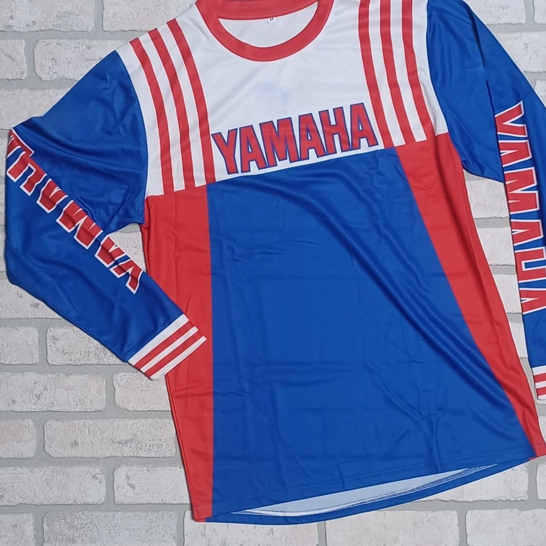 Vintage Commemorative YAMAHA Off-road Riding Jacket Unisex Plus Size Summer Breathable Quick-drying Long-sleeve Sports T-shirt