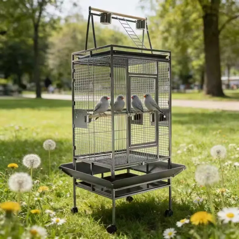 2026 Bird Cage Bird Breeding Cage Large Bird Cages Multifunctional Clear Parrot Cage Clean Jaulas Para Pajaros