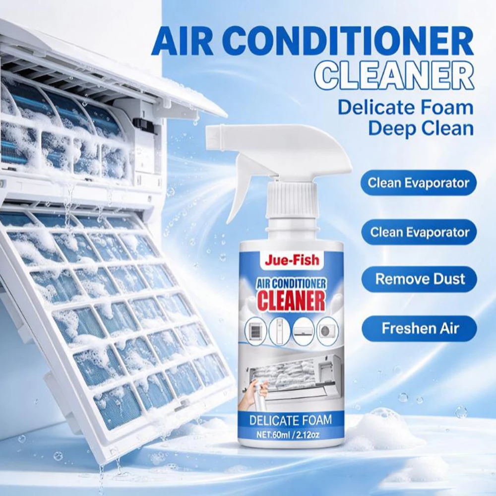Air conditioning cleaner foam spray, wash free air conditioning coil cleaning spray, to remove dirt and odor