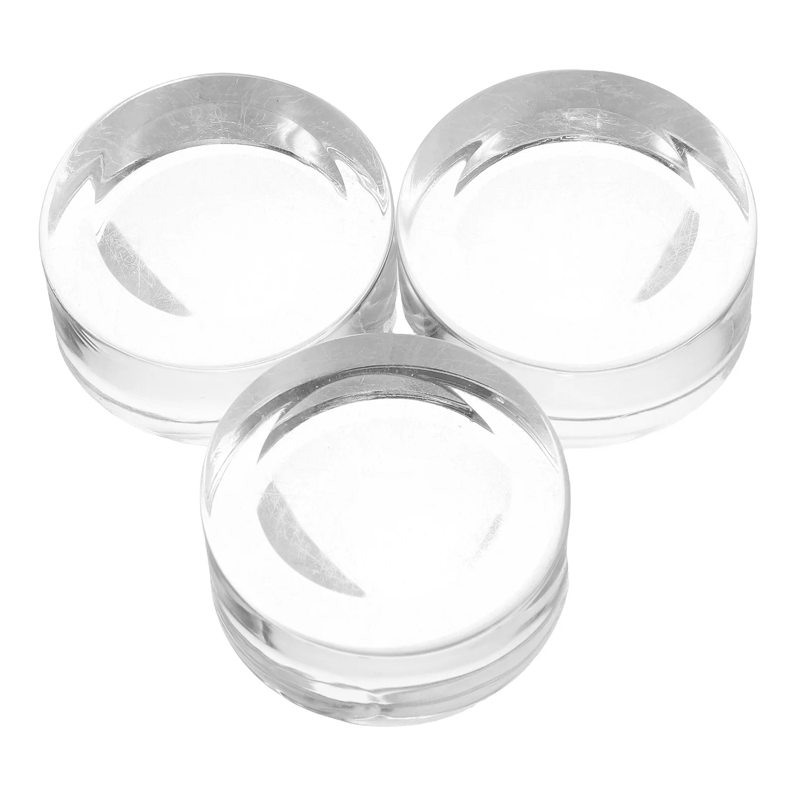 

3Pcs Transparent Crystal Sphere Stand Concave Base Clear Display Holder Stable Support Crystal Ball Display for Art Decor