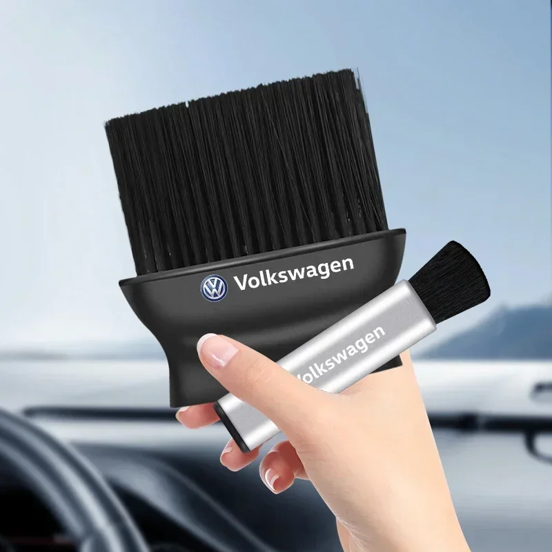 Car Care Dusting Air Cleaning Brush For Volkswagen VW Jetta Polo T4 T5 T6 Sharan Touareg Gol T-Cross Touran Auto Accessories