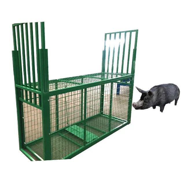 Live catch cage wild boar trap cage porcupine pig wolf humane release