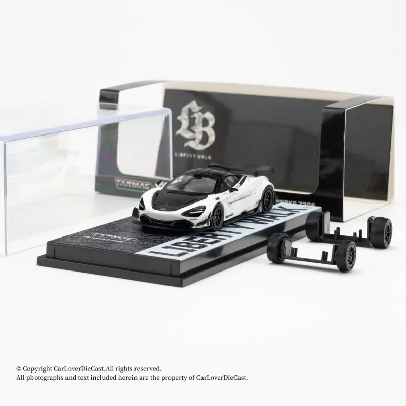 Tarmac Works TW 1:64 McLaren 720S White Alloy Cast Car Model, Simulation Static Ornament, Adult Collectibles, Gift for Boys.