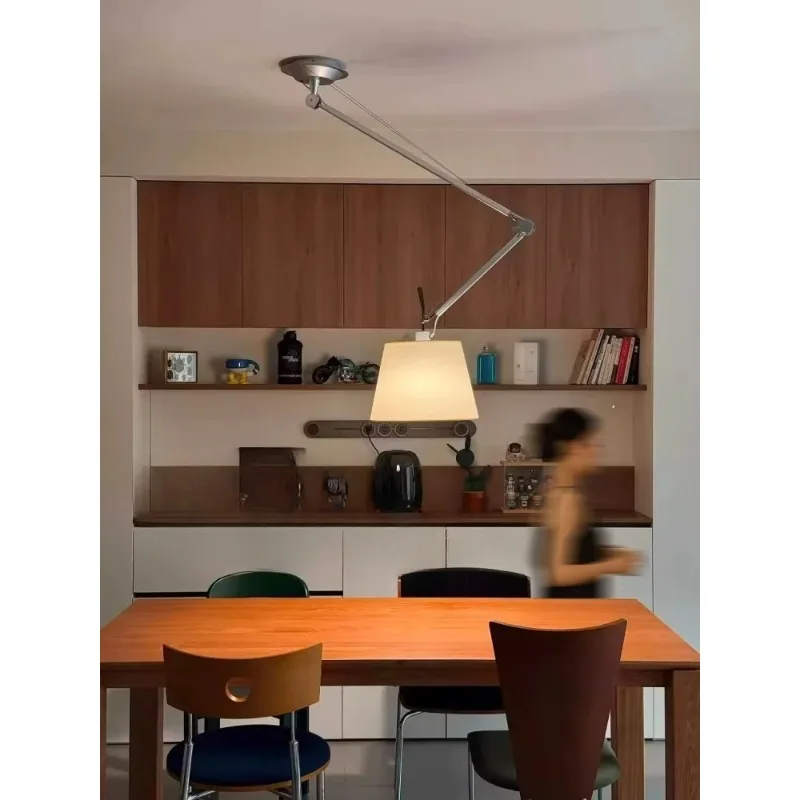 

Industrial wind rocker arm restaurant light o retro displaceable chandelier study simple designer lamp