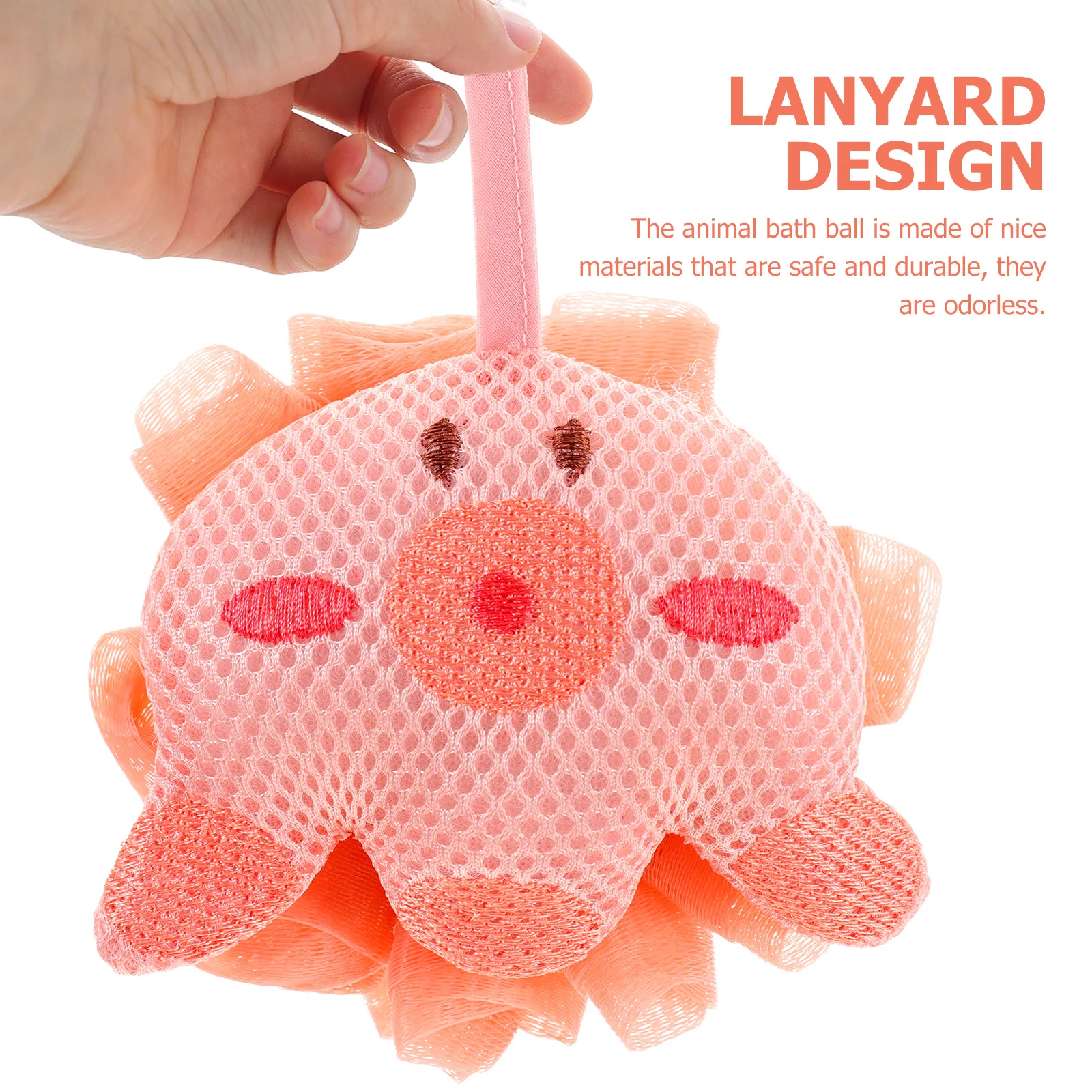 

Bath Ball Cartoon Exfoliating Body Scrubber For Kids Adults Deep Cleaning Portable Shower Loofah Home Travel Use