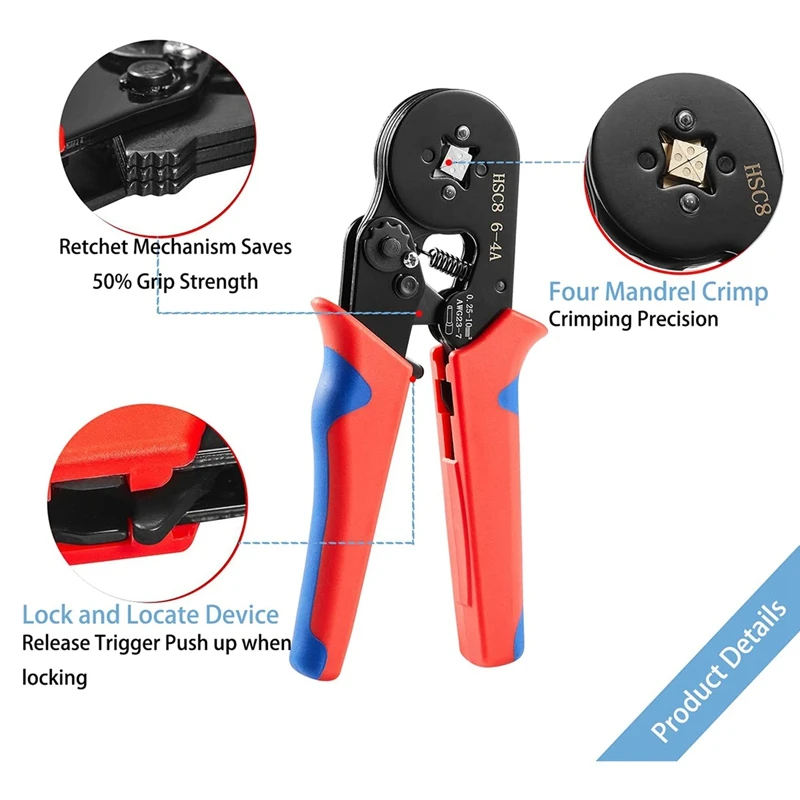 TOP Crimping Tools Wire Pliers - 2500 PCS Wire Ferrules With Crimpers Pliers Kit For Electricians, Adjustable Ratchet Tools