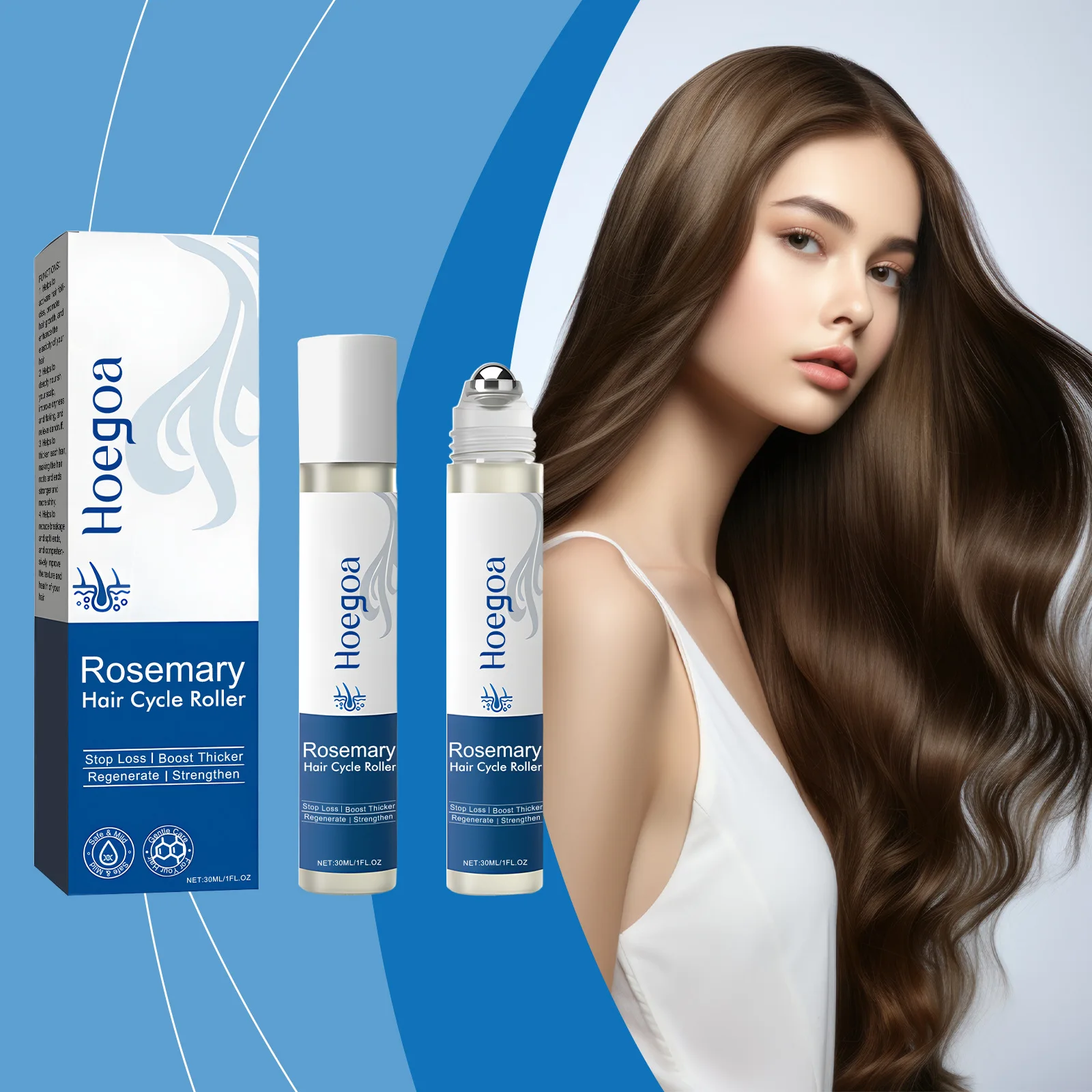 Hair Growth Ball Essence Reduce Hair Breakage Increase Hair Density Nourish Strengthening Toughen Smooth Daily Hair Roller Serum