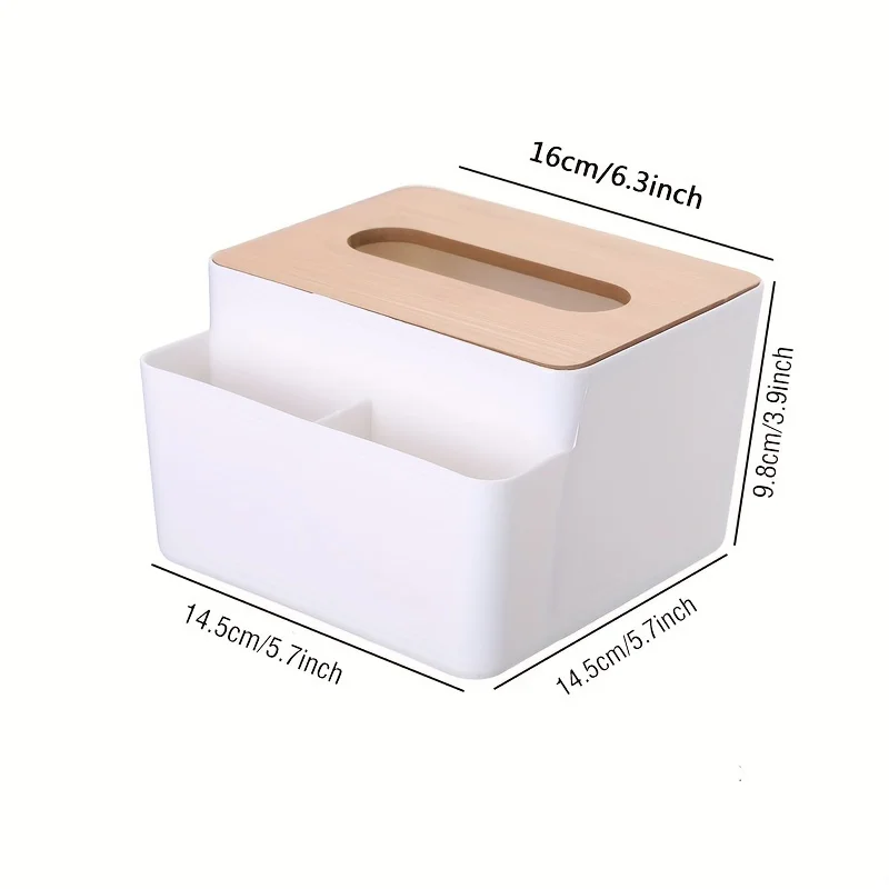 1 Multi-Functional Tissue Storage Box Remote Control Stand Bedside Tissue Holder