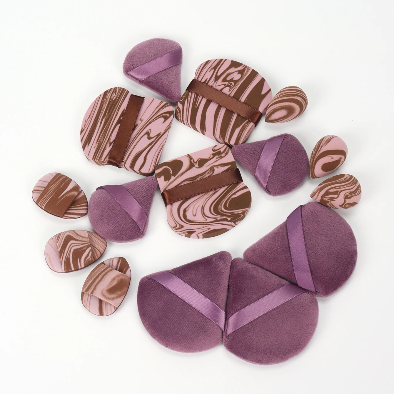 15-Piece Set Toast-Style Chocolate, Expands When Wet, Can Be Used Both Dry and Wet, Suitable for All Skin Types