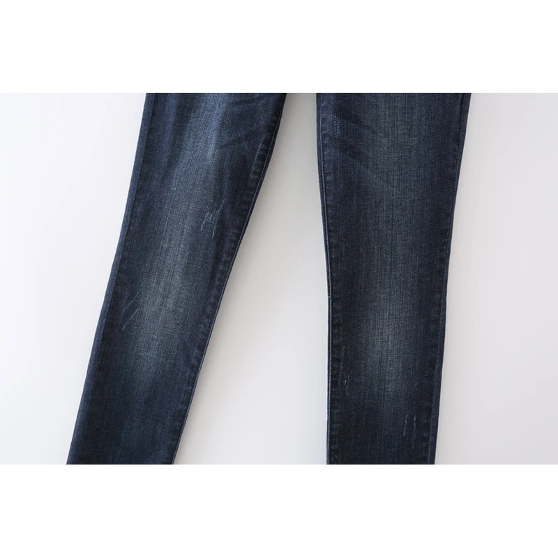 Slim Fit Faionable damesjeans Trendy broek met rechte pijpen Lange lengte Sli Casual comfortabele denimbroek