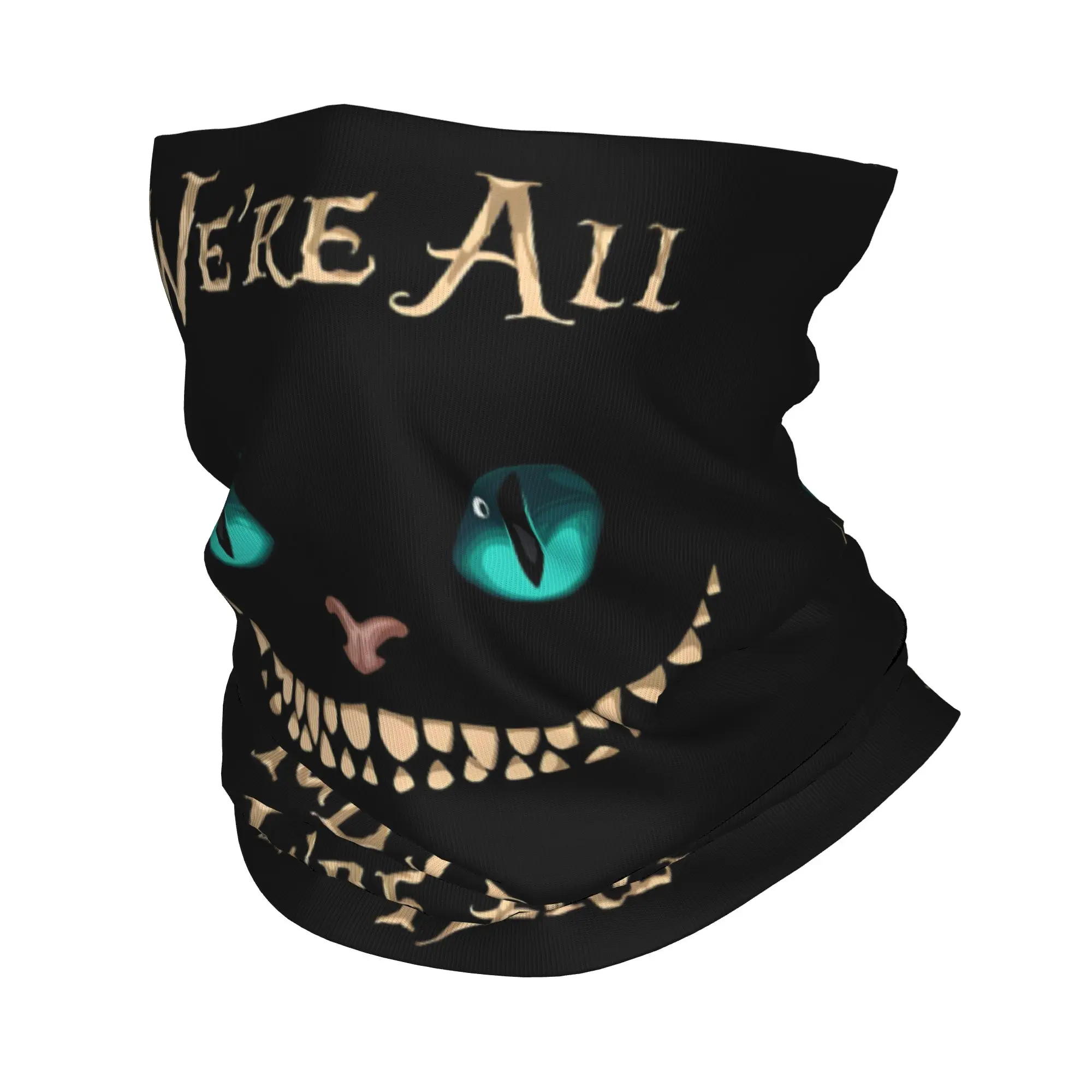 Custom C-Cheshire Cat Bandana Neck Warmer Women Men Winter Ski Hiking Scarf Gaiter A-Alice In W-Wonderland Face Cover