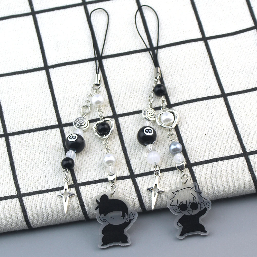 Anime JJK Keychain Cosplay Geto Suguru Satoru Gojo Matching Jujutsu Phone Charm Accessory Pendant Keyring Bag Jewelry Gift image 6