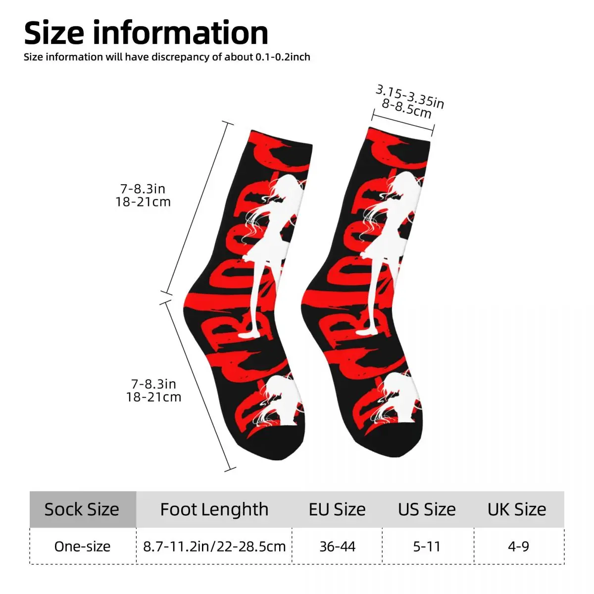 Hip Hop Vintage blutige verrückte Männer Kompression socken Unisex B-Blut-C Harajuku nahtlos gedruckt lustige Neuheit glückliche Crew Socke