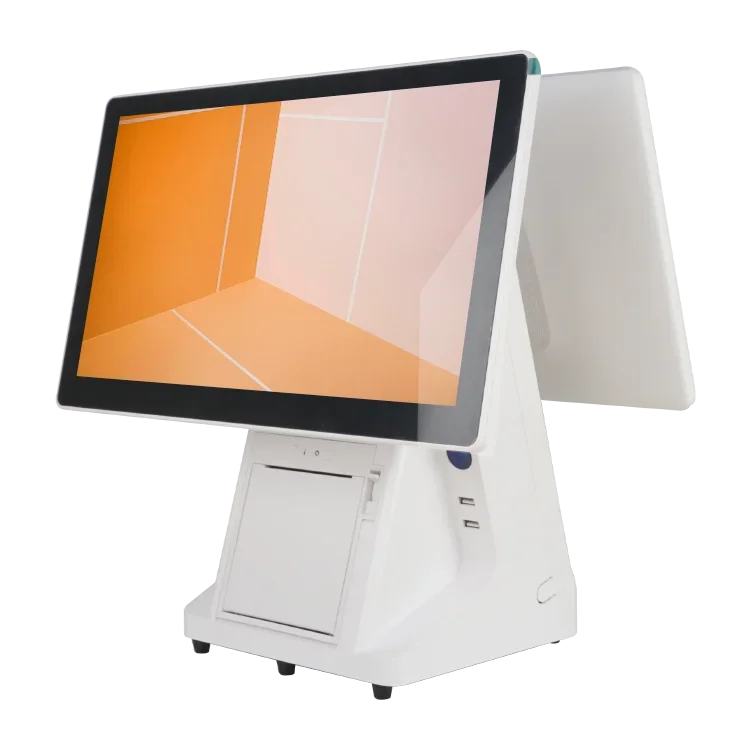 15.6 Inch Windows Kassa Full Hd Pos Alles In Één Systeem Met 11.6 Inch Secundair Scherm Klein Bedrijf Pos-Systeem