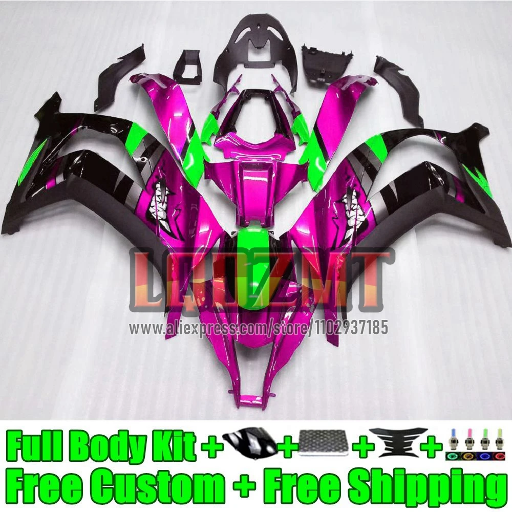 Injection Body For KAWASAKI NINJA ZX 1000 10R 10 R 54No.97 black pink ZX10R 2021 2022 2023 2024 ZX-10R 21 22 23 24 OEM Fairing