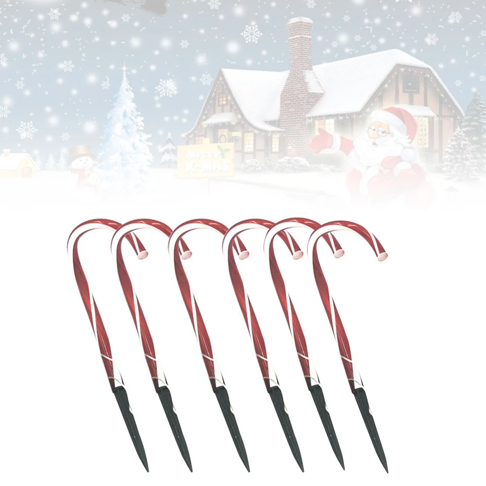 

5PCS LED Lamp Solar Christmas Tree Waterproof Walking Stick Lamp Decoration Outdoor Garden Ground Waterproof Lawn Light