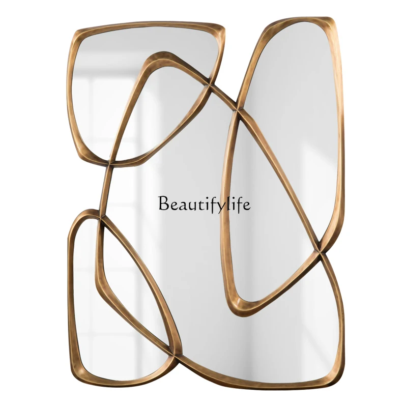 

American enigma mirror special-shaped decorative splicing irregular background wall wall mirror