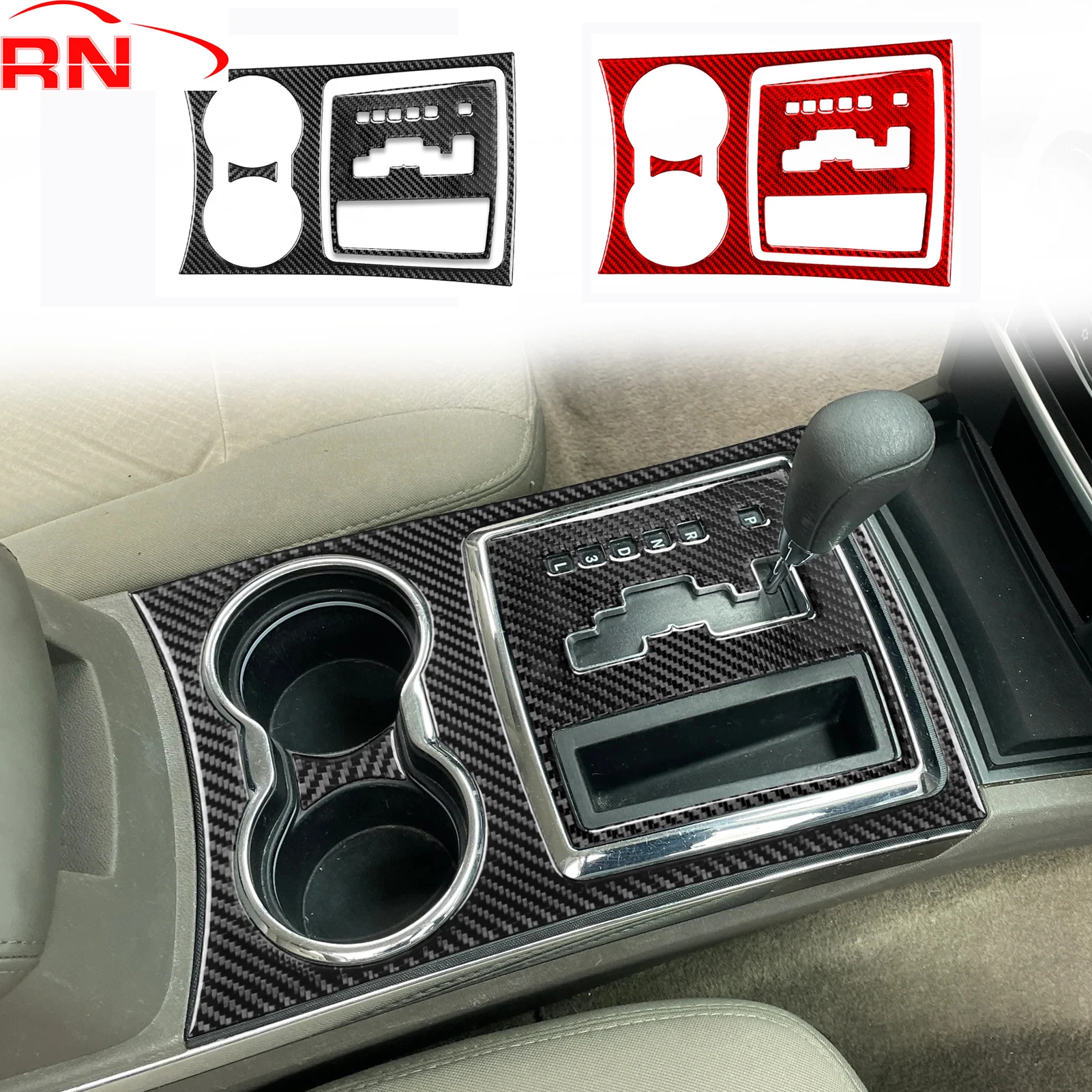 For Chrysler 300 300C 2008 2009 2010 Refit Car Carbon Fiber Gear Panel B Set Interior Decorative Accessories Stickers