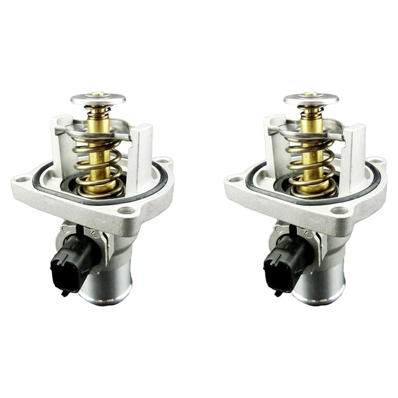 2X Car Engine Coolant Thermostat Assembly + Housing For Chevrolet Aveo Cruze Sonic 96984104 55578419