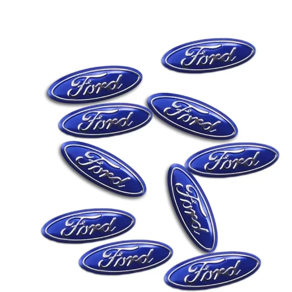 1/5/10Pcs 21MM Car Remote Key Sticker Aluminum Emblem Decoration Decal For Ford Focus 2 3 Mondeo Kuga Fiesta MK7 Escort Edge C-M