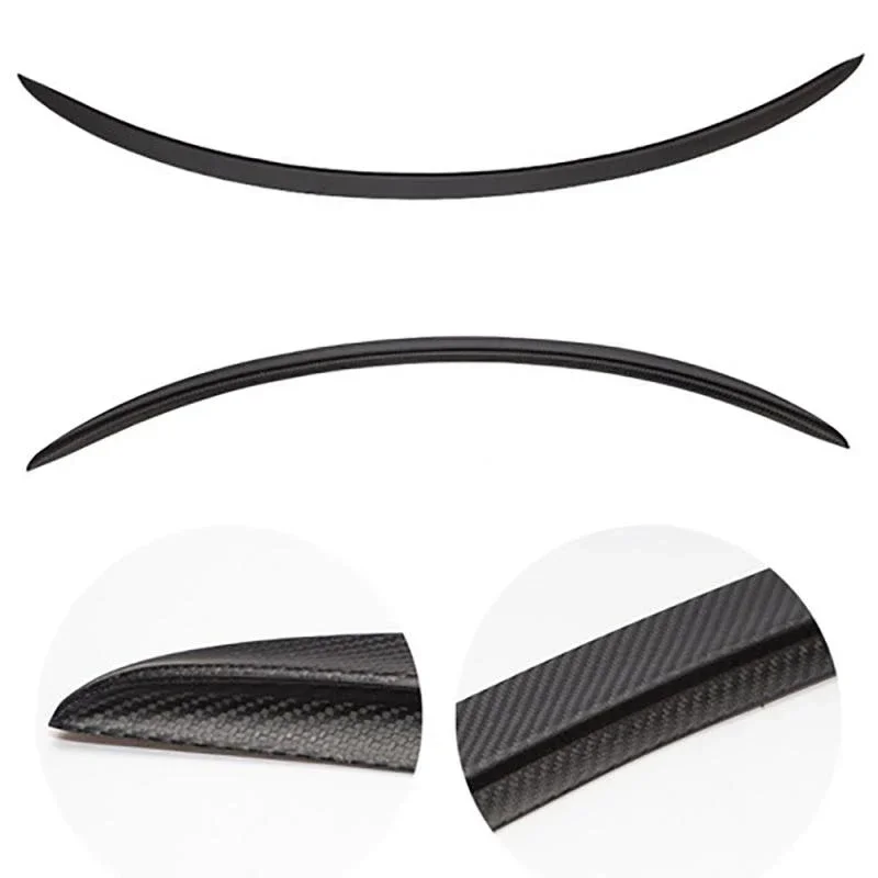 Rear Trunk Roof Spoiler Body Kit Tail Wing Lip Carbon Pattern Matte Black For Telsa Model 3 2016-2022