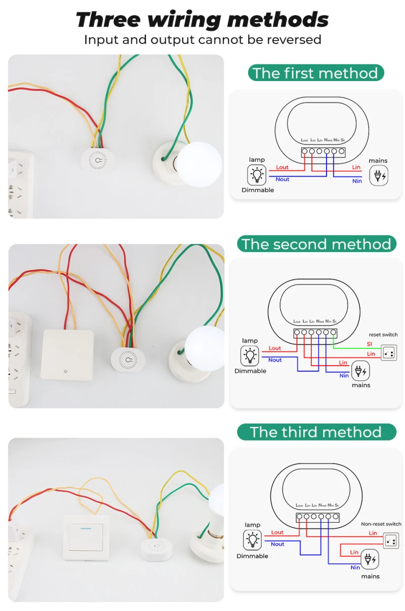 Tuya DIY Mini WiFi Smart LED Dimmer Switch Light Module SmartLife App telecomando 220V lampada da parete On Off per Alexa Google Home