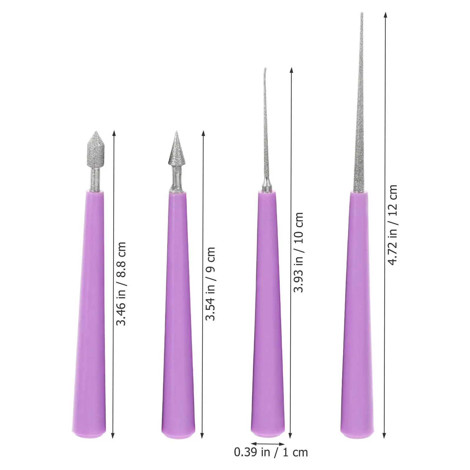 4 шт., инструменты для увеличения отверстий для бисера, аксессуары для открывания, фиолетовые бусины, ремесленная развертка.